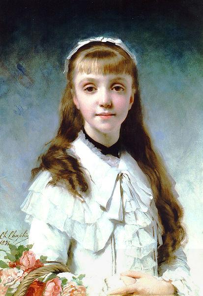 Charles Joshua Chaplin Portrait of a young girl China oil painting art
